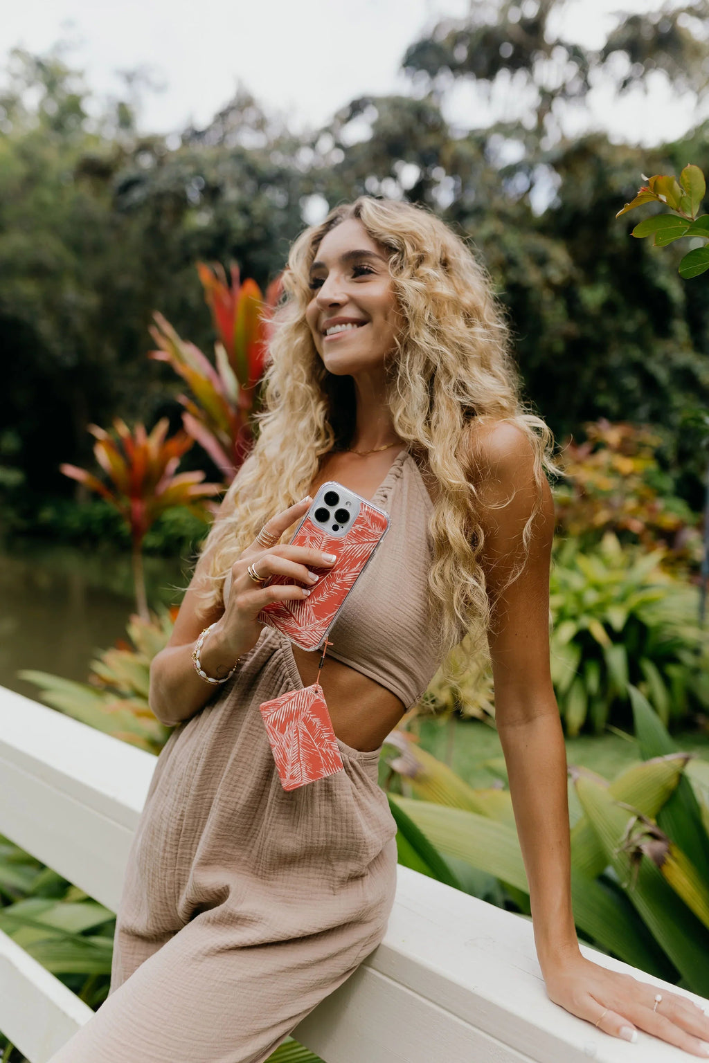 Pink Palms Magnetic Case and Wallet