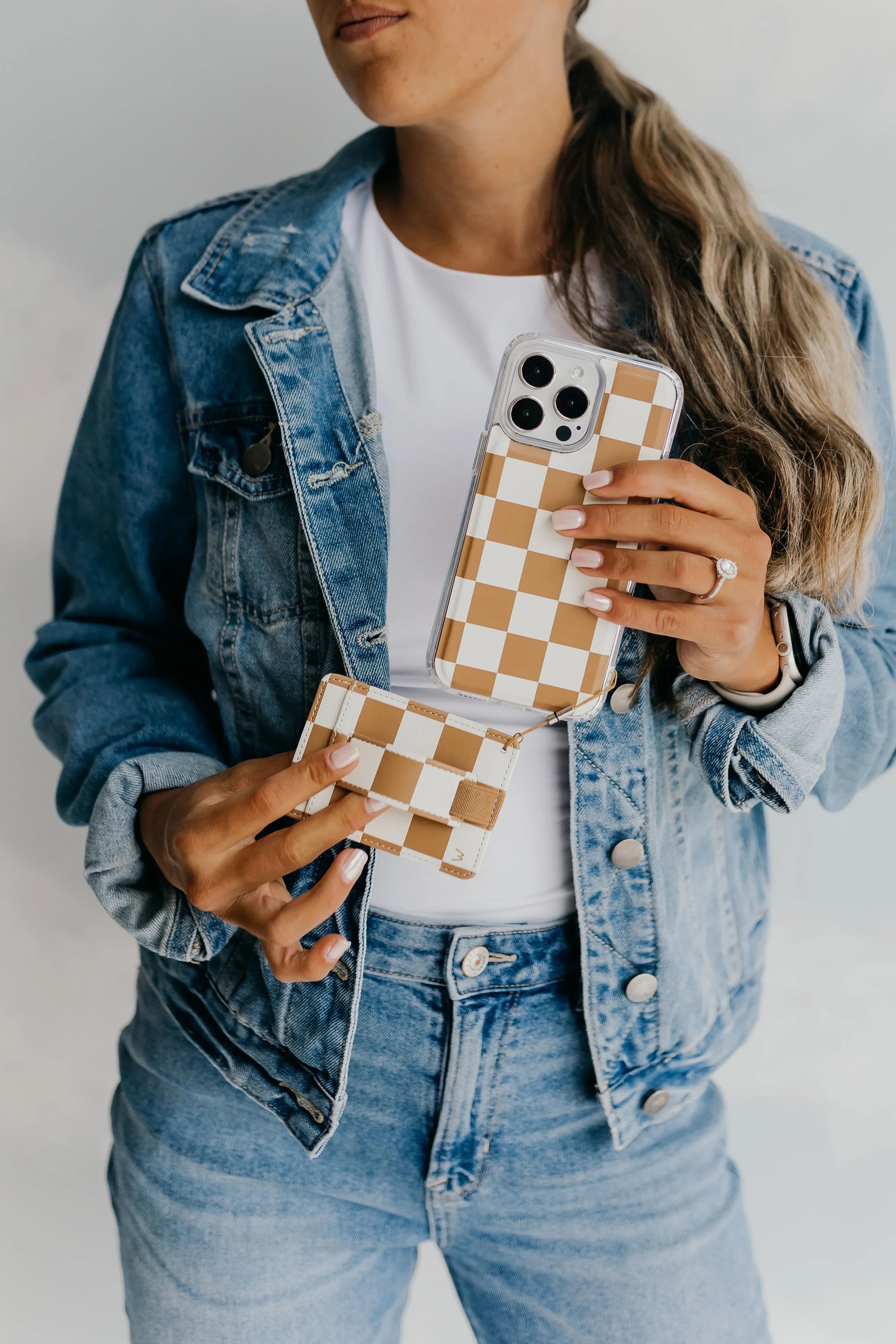 Chestnut Checks Magnetic Case and Wallet by Our Faux Farmhouse