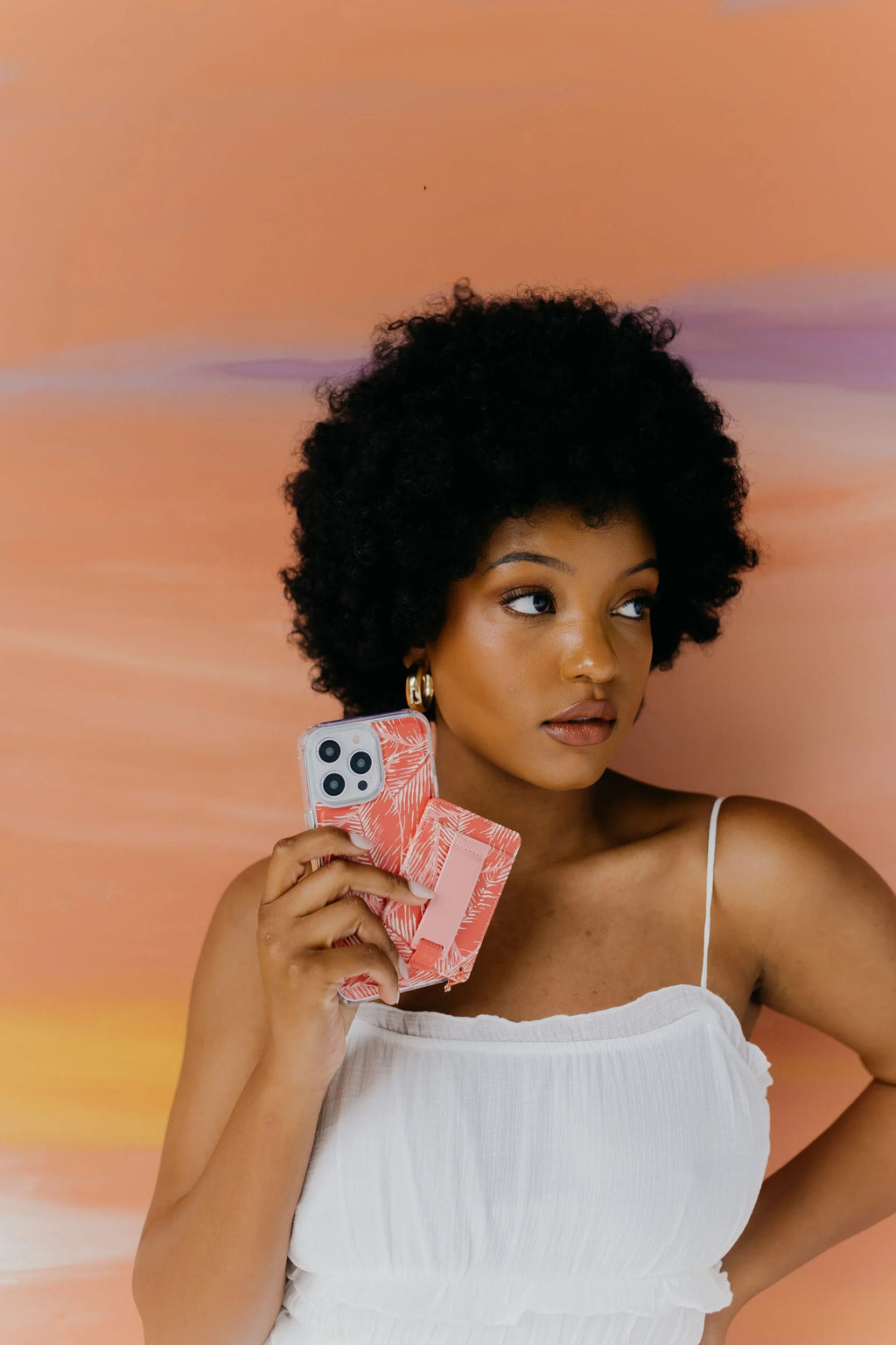 Pink Palms Magnetic Case and Wallet