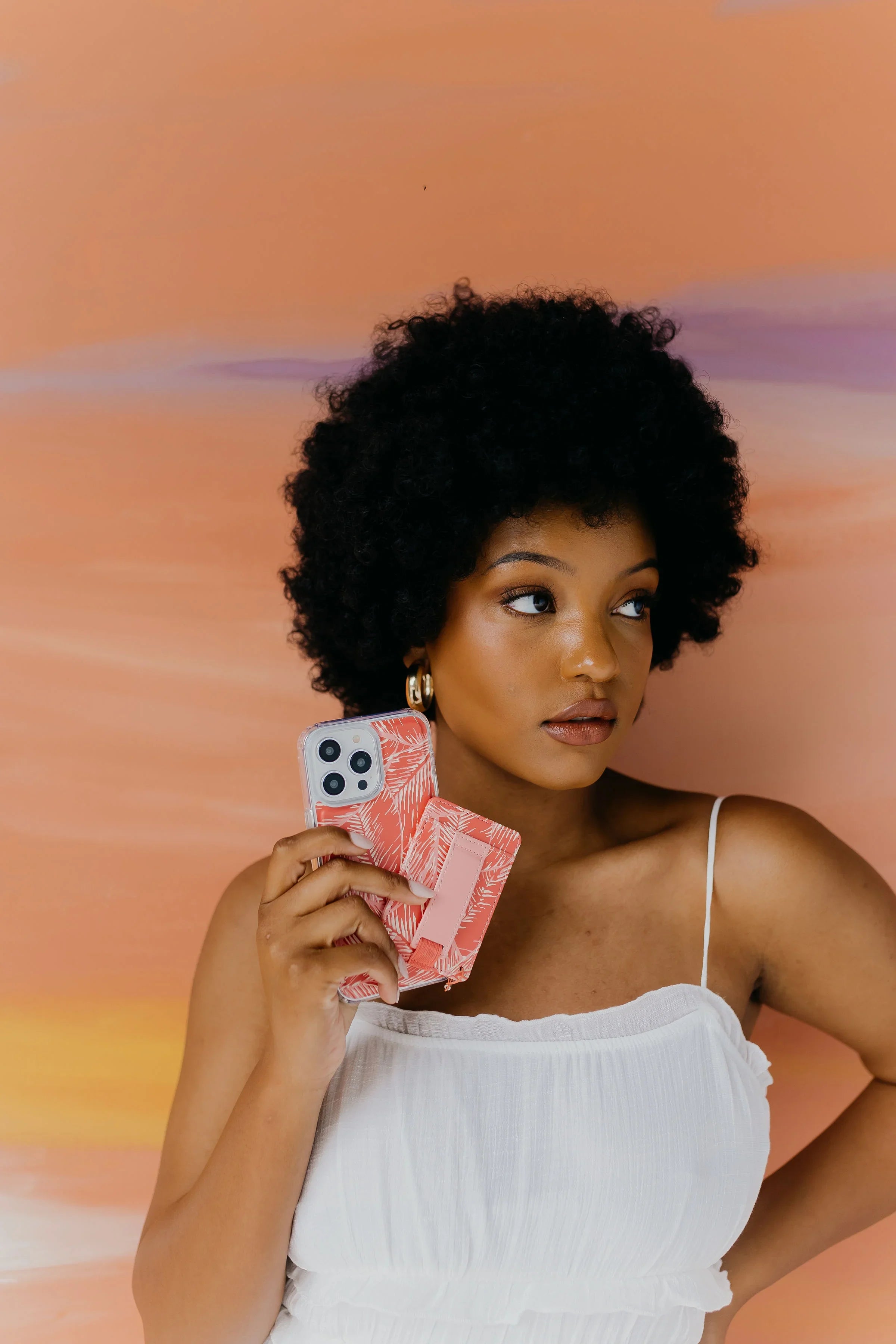 Pink Palms Magnetic Case and Wallet