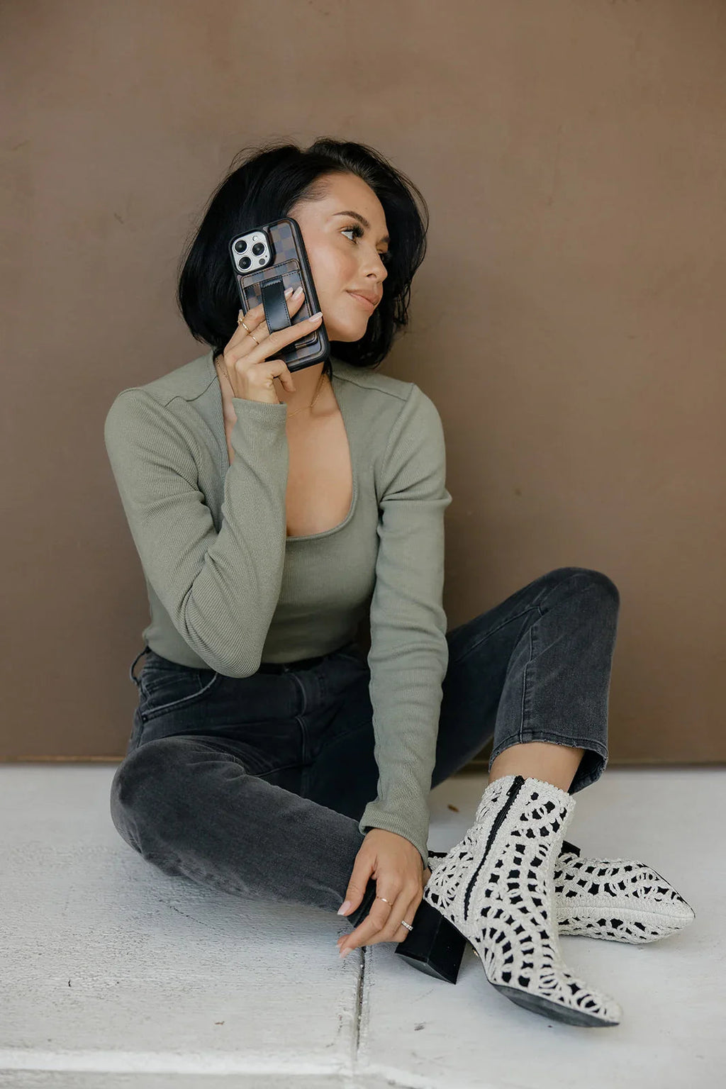 Chelsea Check Magnetic Case and Wallet by Aubree Says