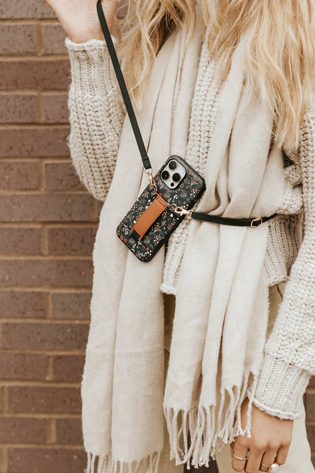 Midnight Floral Purse Case