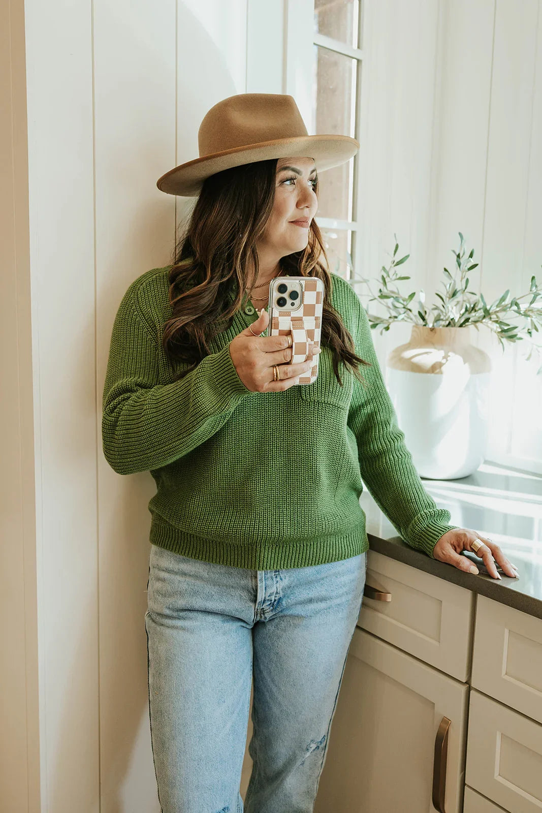 Chestnut Checks Magnetic Case and Wallet by Our Faux Farmhouse